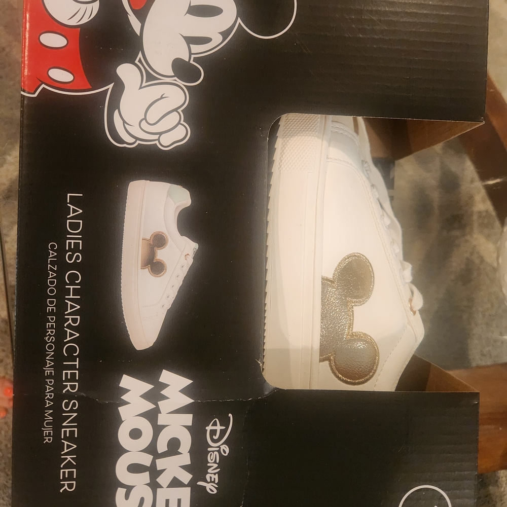 Disney Mickey Mouse Kids Sneakers - White and Gold